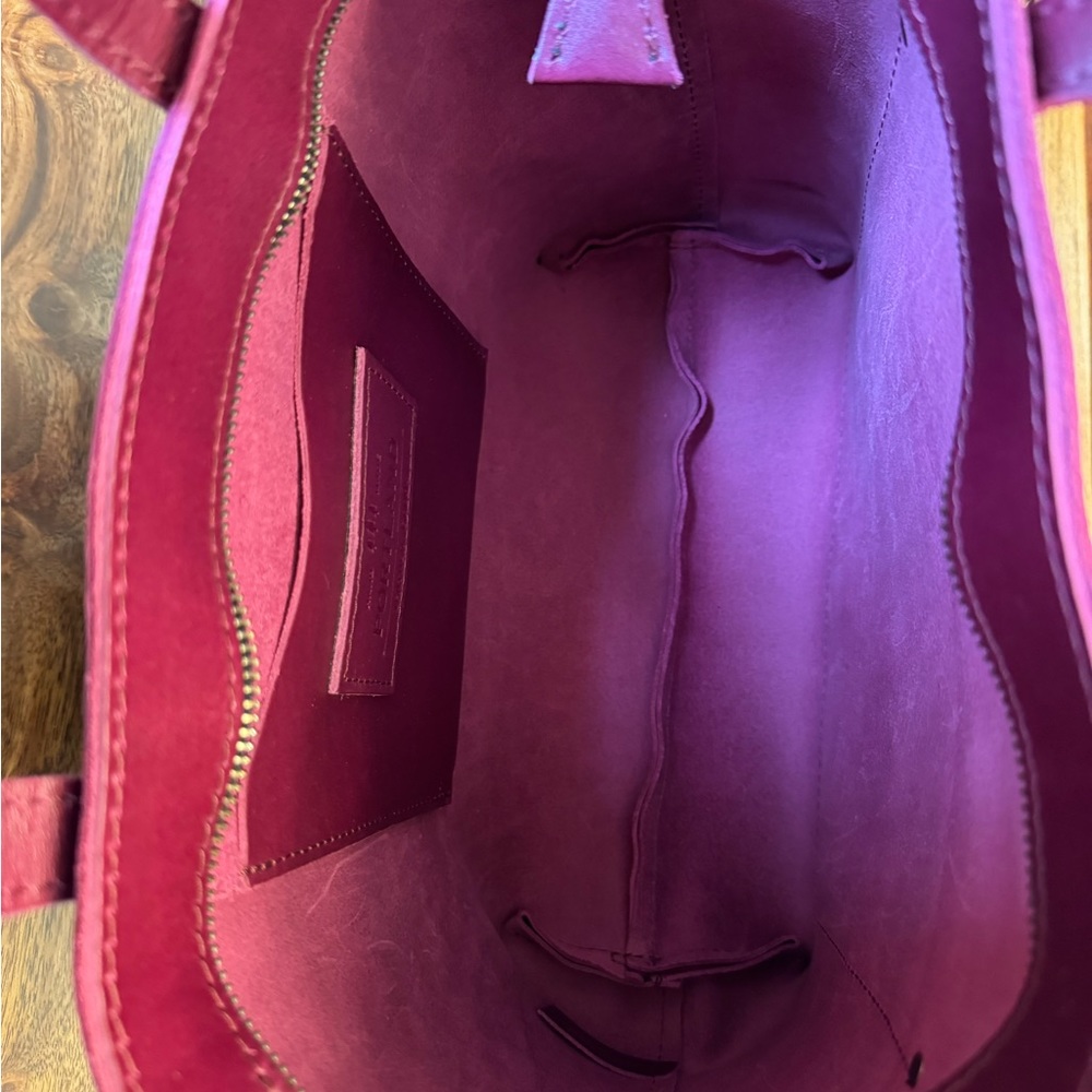Portland Leather Crossbody Bag in Rich boysenberry - Picture 7 of 8